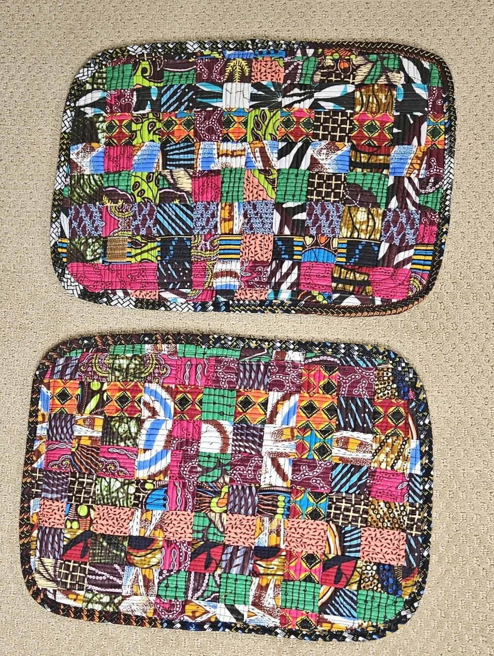 quilted placemats handmade in Liberia West Africa